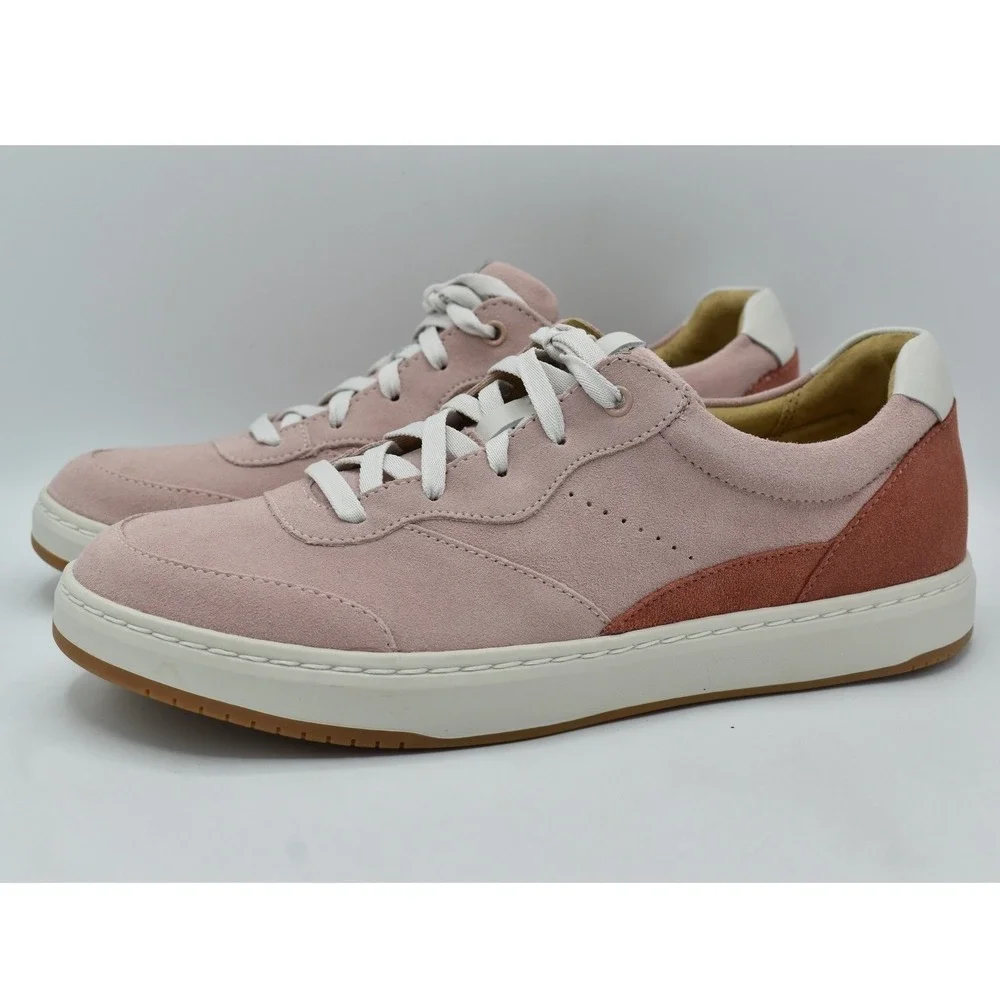 Dansko Womens Size 40 Josey Suede Blush Pink Lace Up Sneakers Shoes
